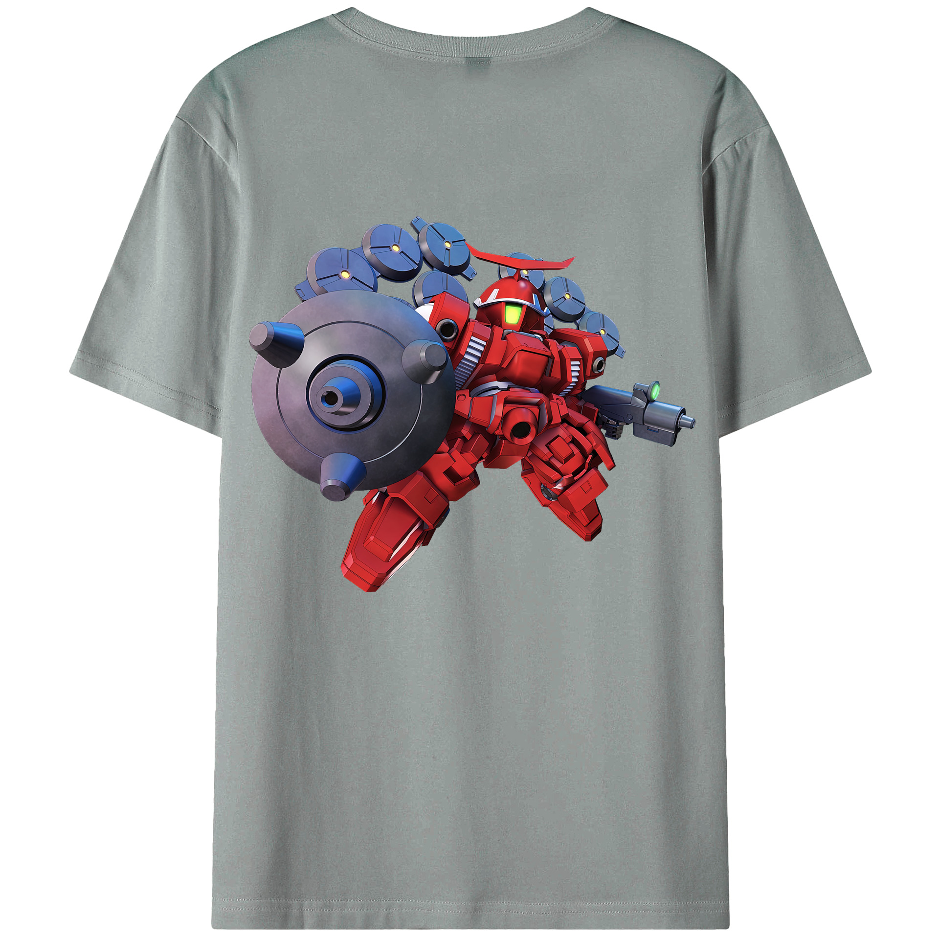 （画像用） 機動戦士ガンダム Mobile Suit Gundam 綿100％ メンズ半袖Tシャツ（バックプリント） 通気性